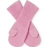Babyluffer in pink stripes, pair with thumb and rib edge.