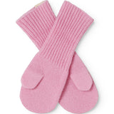 Babyluffer in pink stripes, pair with thumb and rib edge.