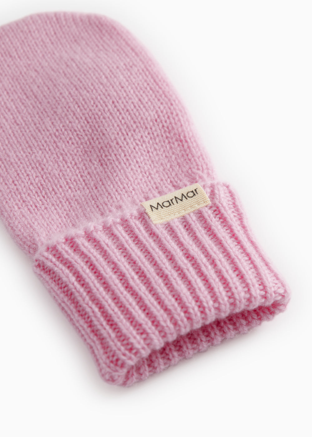 Babyluffer: pink striped sweater with MarMar logo and ribbed edge