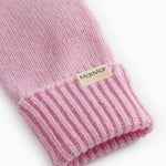 Babyluffer: pink striped sweater with MarMar logo and ribbed edge