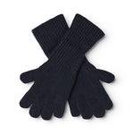 Long Kashmir handkerchief in dark indigo, paired with a ribbed handle.