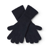 Long Kashmir handkerchief in dark indigo, paired with a ribbed handle.
