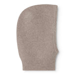 Gray textured stripe pattern viewed from the side with elastic rib structure.