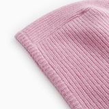 Amaro Kashmir hue and rose rib stitch with tightly knitted pattern on the cuff