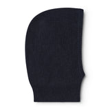 Kashmir hue in dark indigo seen from the side with ribbed texture