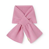 Pink baby blanket in knit with a knot in front