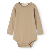 Plain Body LS, Bodysuit - Muddy