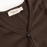 Cardigan, Blouse - Dark Roast
