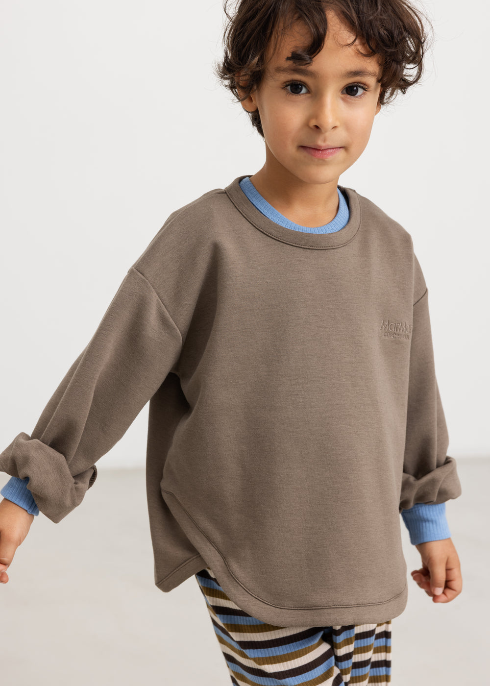 Plain Tee LS, T-shirt - Blue Heaven