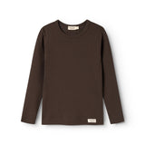 Plain Tee LS, T-shirt - Dark Roast