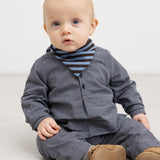 Panto, Pants - Pigeon Blue Check