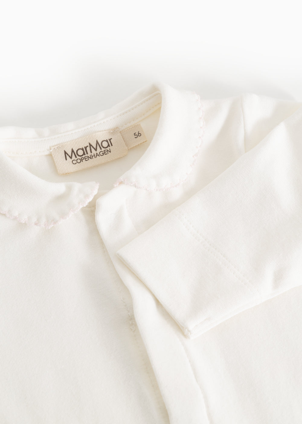 Cream blouse with collar and brand label MarMar Copenhagen