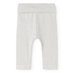 Baby leggings with small black dots and elastic waistband