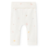 Piva baby shorts in light cream with all-over colored animal print and elastic lining.