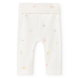 Piva baby shorts in light cream with all-over colored animal print and elastic lining.