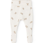 Baby tights with teddy bear print all over and elastic waist.