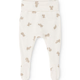 Baby tights with teddy bear print all over and elastic waist.