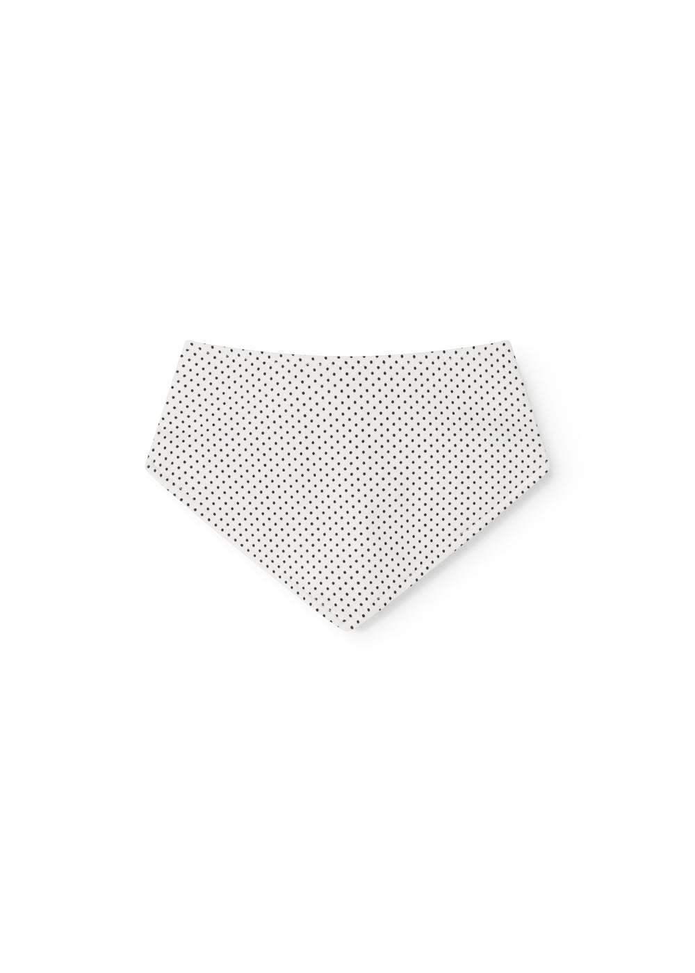 White triangular sanding block with small black dots.