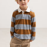 Tad Polo LS, Blouse - Monsoon Blue Stripe