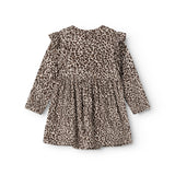 Leo Ramona Frill LS, Dress - Dark Brown Leo