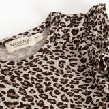 Leo Ramona Frill LS, Dress - Dark Brown Leo
