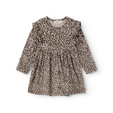 Leo Ramona Frill LS, Dress - Dark Brown Leo