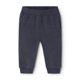 Please provide baby panties in dark indigo, straight legs and ribbed cuff at the ankle.