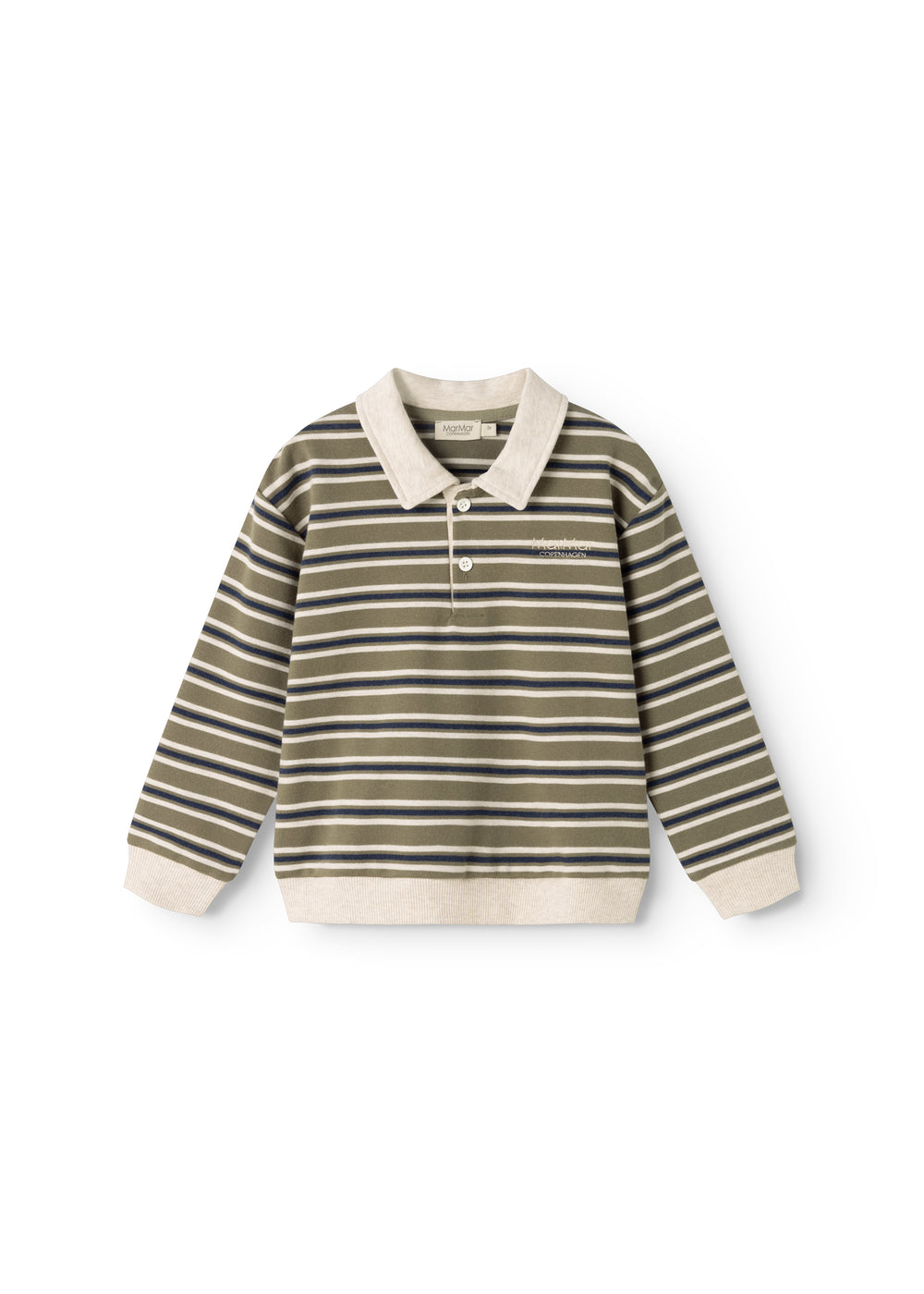 Thanos blouse with striped shirt, collar and buttons, long sleeves.