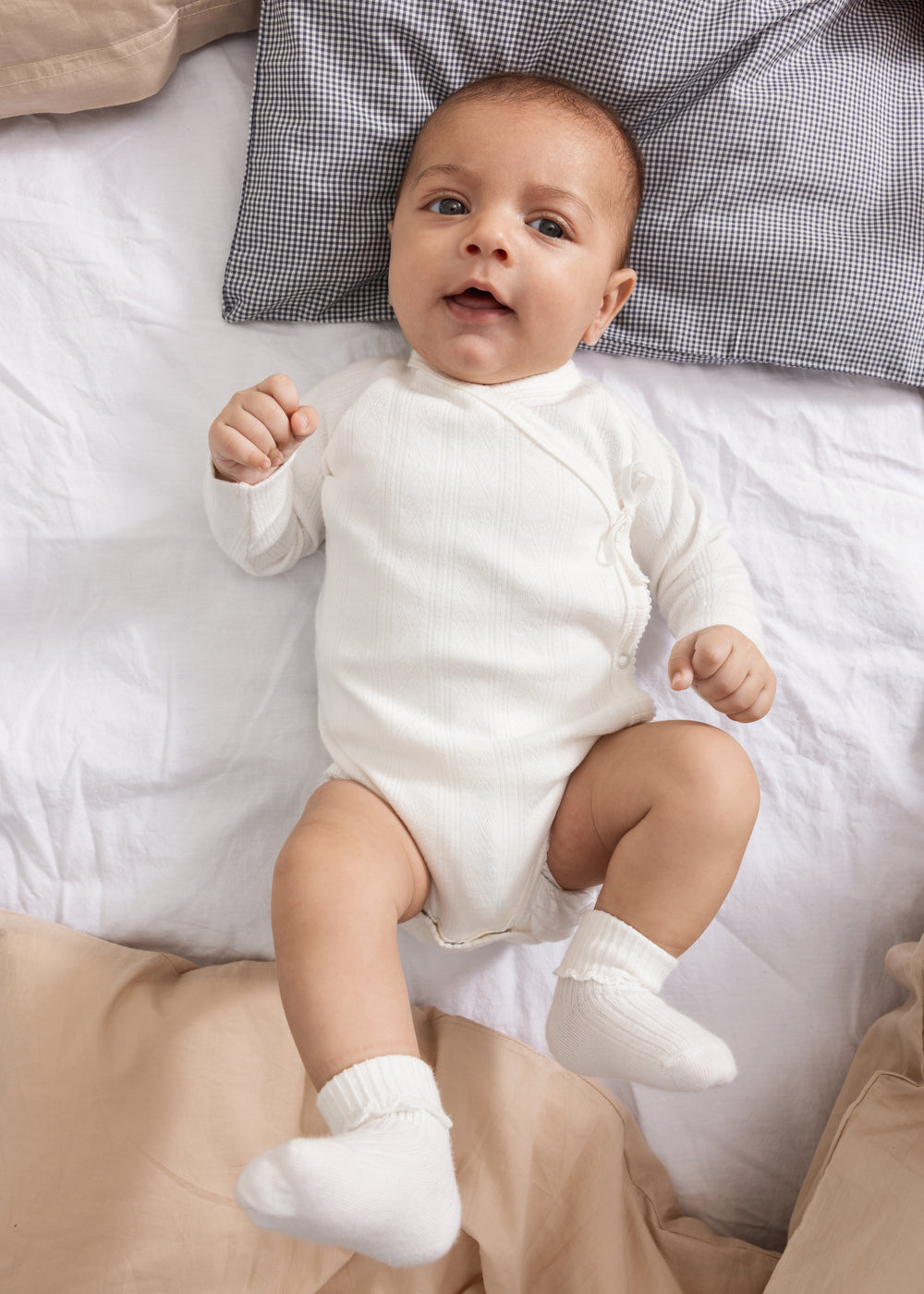 Newborn Socks Scallop 2-pack, Socks - Gentle White