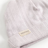 Aiko babyhue in light violet with diamond pattern and beige label on the edge