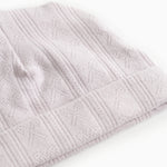 Aiko babyhue in light violet with a fine diamond pattern and knitted texture