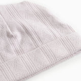 Aiko babyhue in light violet with a fine diamond pattern and knitted texture