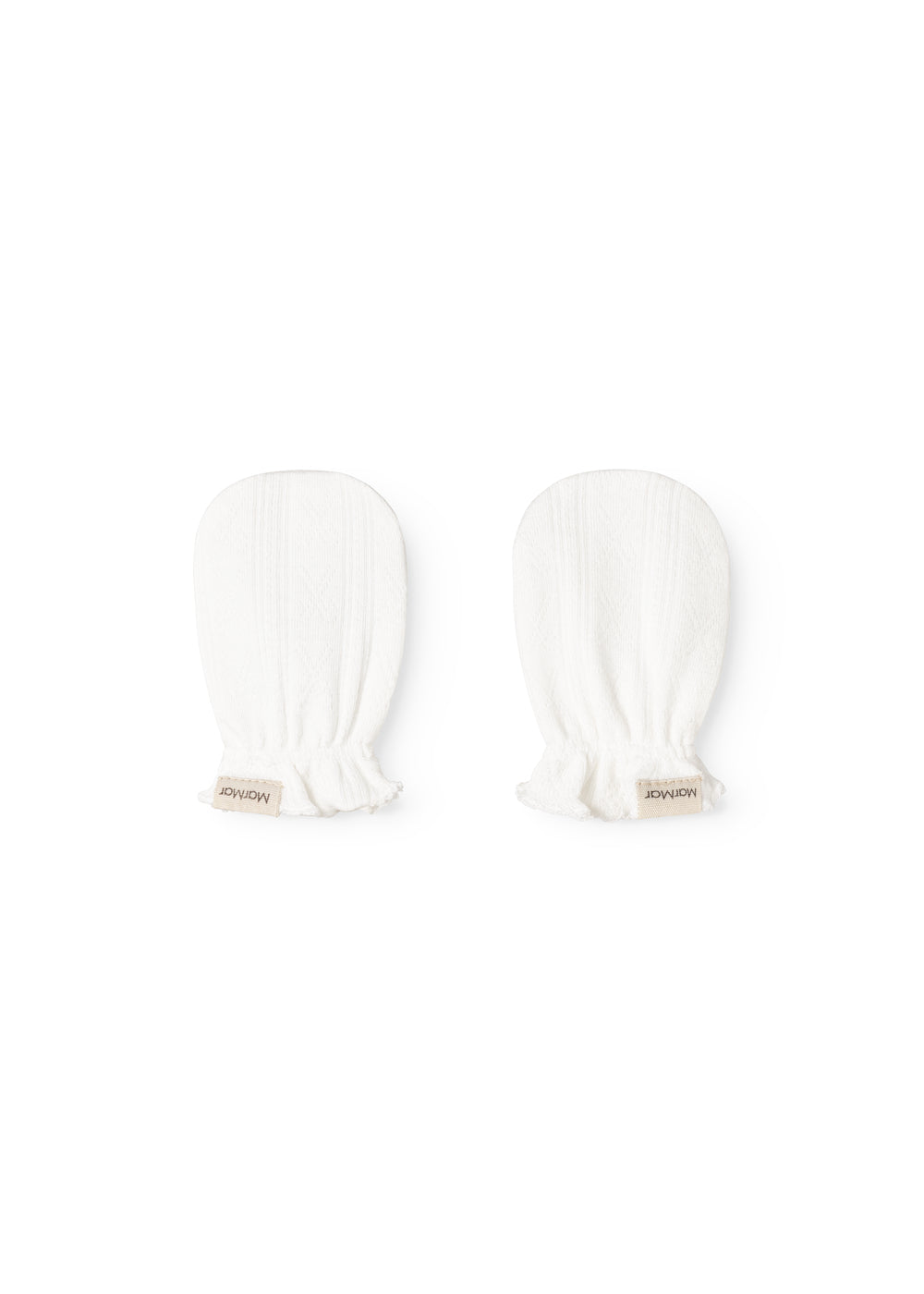 Fingerless gloves without fingers, round cuff and elastic wrist.