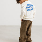 Pluto trousers Wilted in brown corduroy with wide legs and a slight flare.