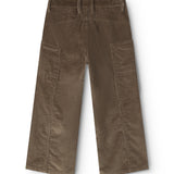 Pluto pants Wilted in brown corduroy with wide legs and back pocket details