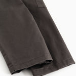 Pants Polle - Raven with straight legs and visible contrast stitching at the pant hem
