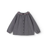 Tully, Blouse - Pigeon Blue Check