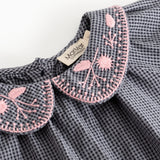 Tully, Blouse - Pigeon Blue Check