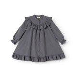 Dalina, Dress - Pigeon Blue Check