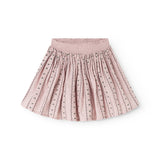 Seline bottom in dusty purple with a creased waist and delicate floral print.