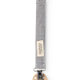 Alo, Pacifier Clip - Blue Check