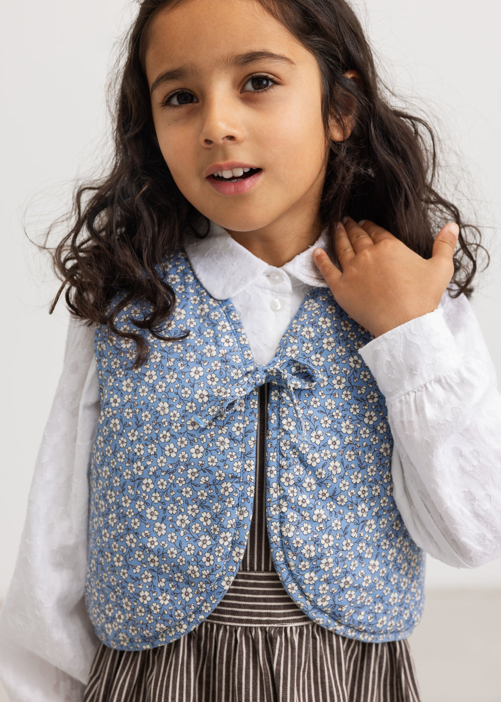 Sanne, Dress - Dark Brownie Stripe