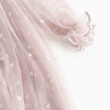 Dera, Dress - Cloud Gray Hearts