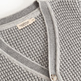 Tarono, Knit cardigan - Grey Melange Stripe