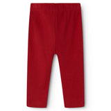 Cherry red Pitti trousers with elastic waistband and straight legs