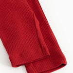 Cherry red Pitti trousers with ribbed cuffs at leg openings
