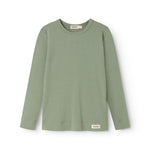 Long-sleeve frost green T-shirt with round neck and MarMar Copenhagen label