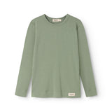 Long-sleeve frost green T-shirt with round neck and MarMar Copenhagen label