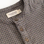 Totoro shirt in pied-de-poule pattern with label and button closure at the neck