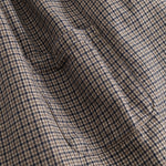 Houndstooth dress with brown-blue check fabric (close-up)